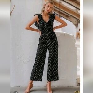 New Simplee Polkadot Jumpsuit Small